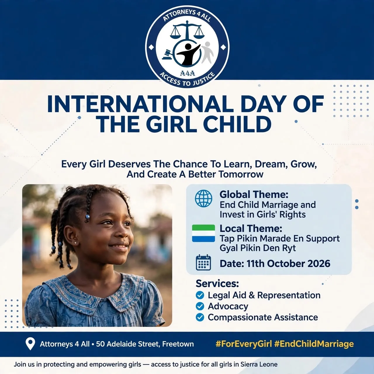 INTERNATIONAL DAY OF THE GIRL CHILD 2026